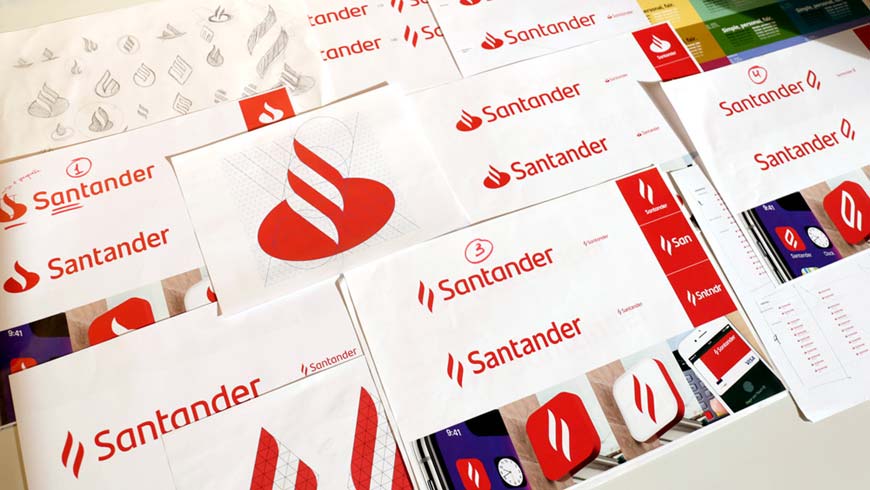 西班牙Santander銀行LOGO設(shè)計，改善用戶體驗是王道-2